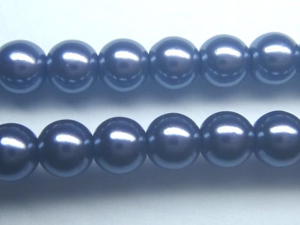 4MM日本樹酯珍珠 ~< B8257>珍珠鐵紺深藍--1串約90顆