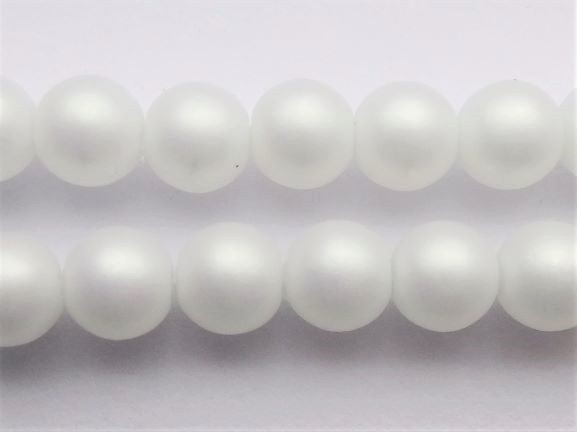 4MM日本樹酯珍珠 ~< BM0100>絲綢白--1串約90顆