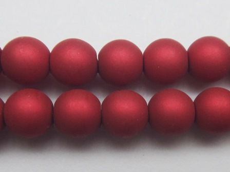 4MM日本樹酯珍珠 ~< BM1208>絲綢海棠紅--1串約90顆