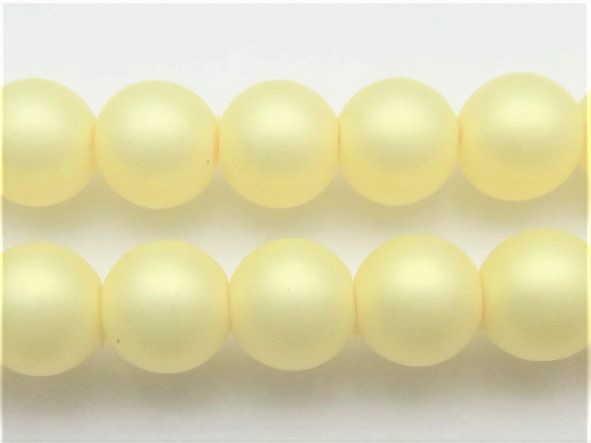 4MM日本樹酯珍珠 ~< BM3803>絲綢淺柔黃--1串約90顆