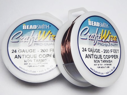 (大捲)Beadsmith銅線24G(粗約0.5MM)~仿古紅銅--200ft//6096CM/1捲入