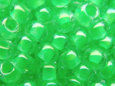 2mm Toho 11/0 小珠 ~< 805>水晶中管霓虹綠---10克/約900顆