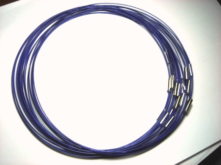 44.45公分鋼絲項鍊~藍紫--2入